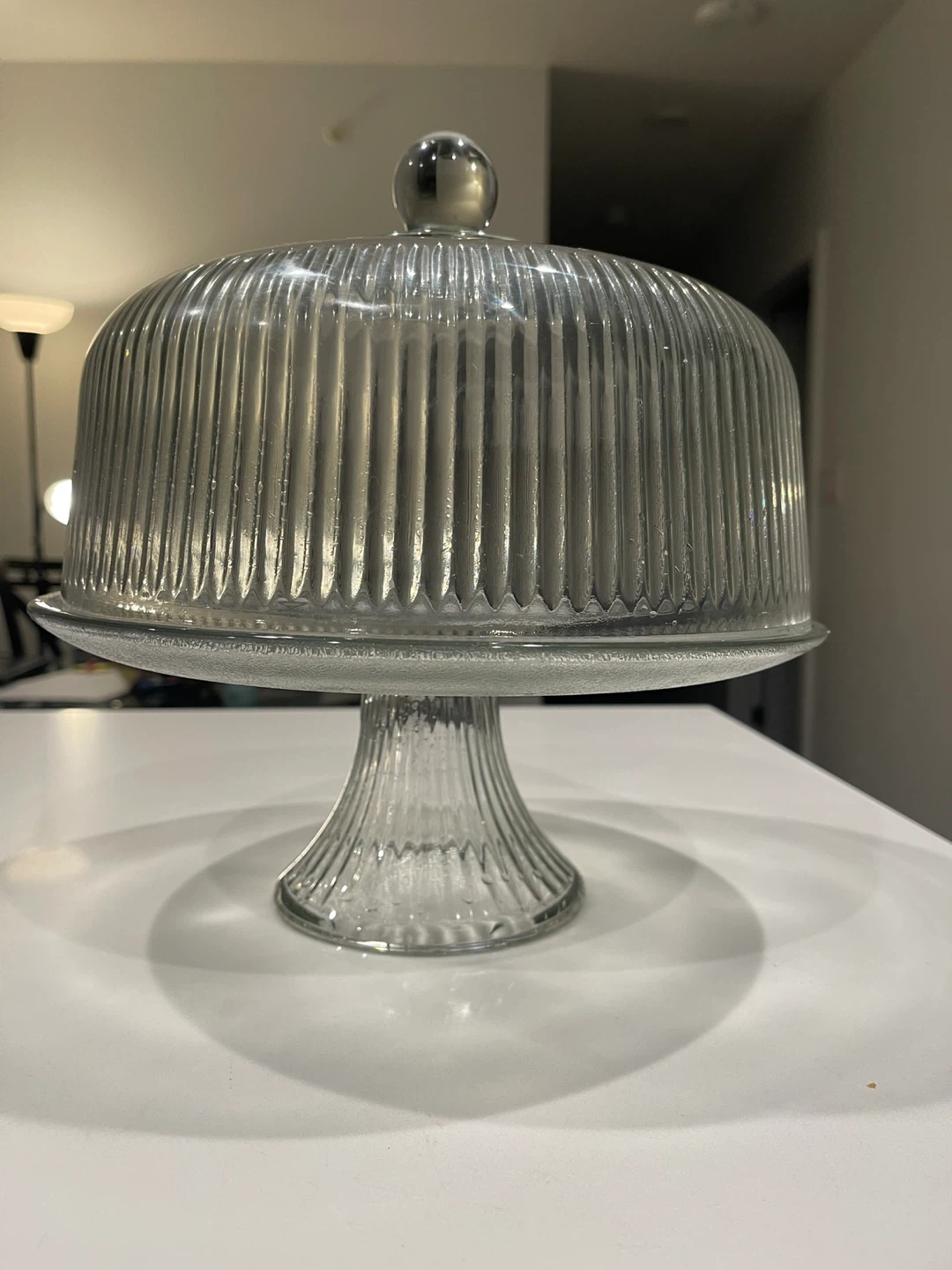 Glass Cake Stand with Dome Cover - photo 2