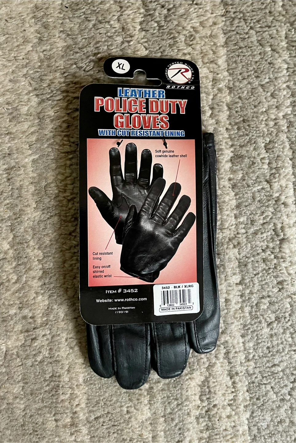 Leather Police  or security gloves for Duty Gloves XL - photo 3
