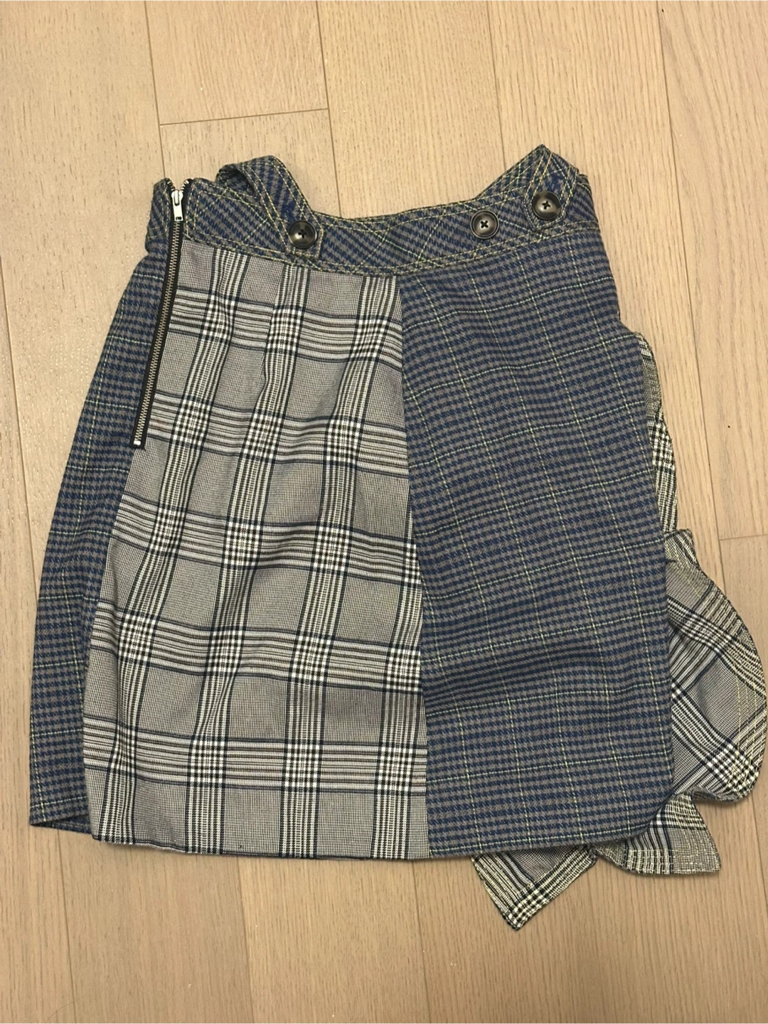 Self-Portrait Plaid Wrap Skirt US 4 - photo 2