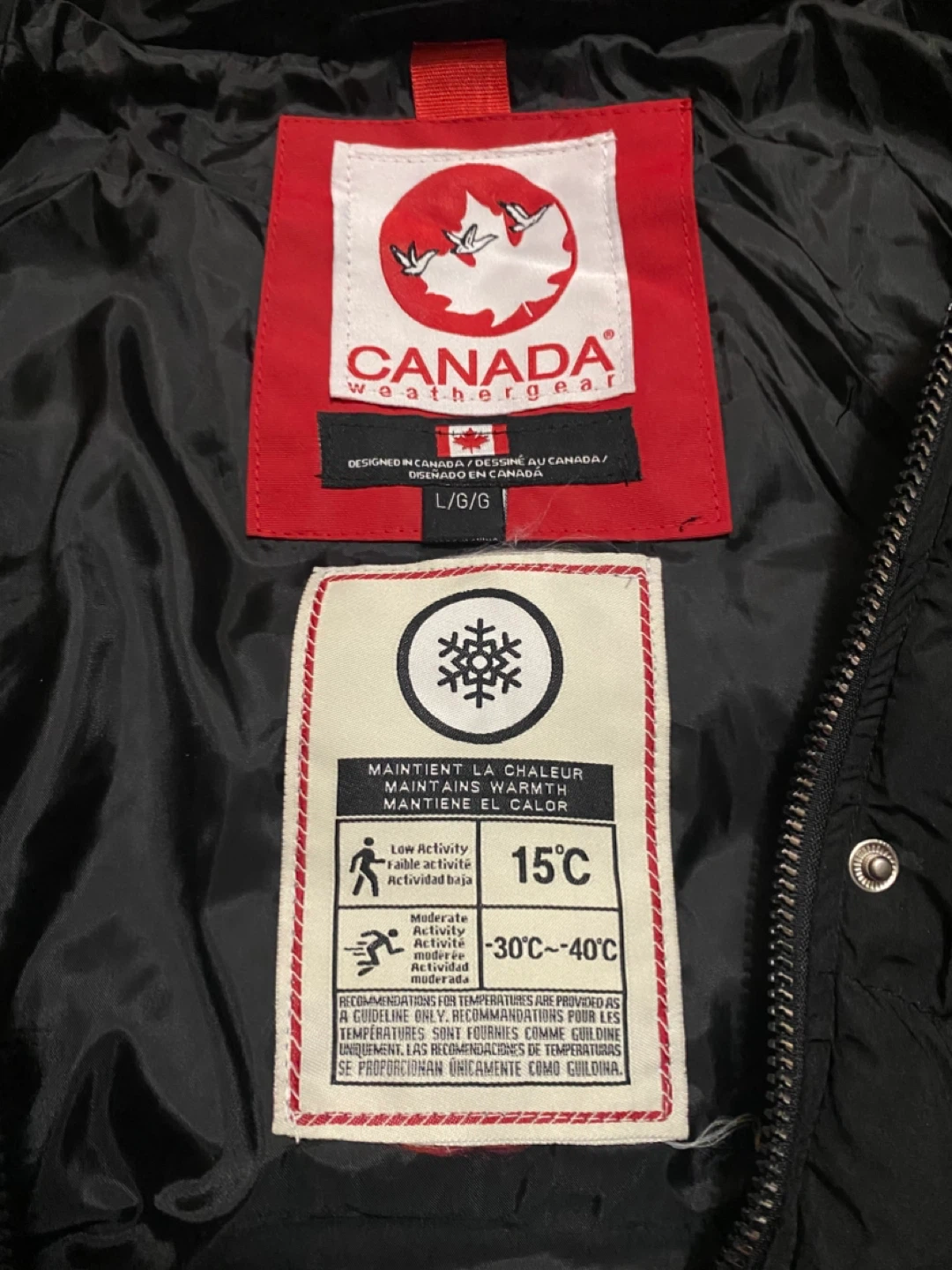 Canada Weather Gear Black Down Puffer Parka with Fur Hood - photo 2