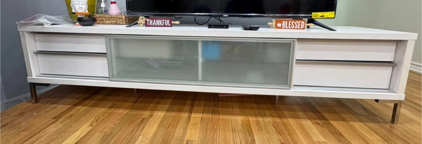 TV Stand with Sliding Glass Door (pickup scarborough) - photo 2