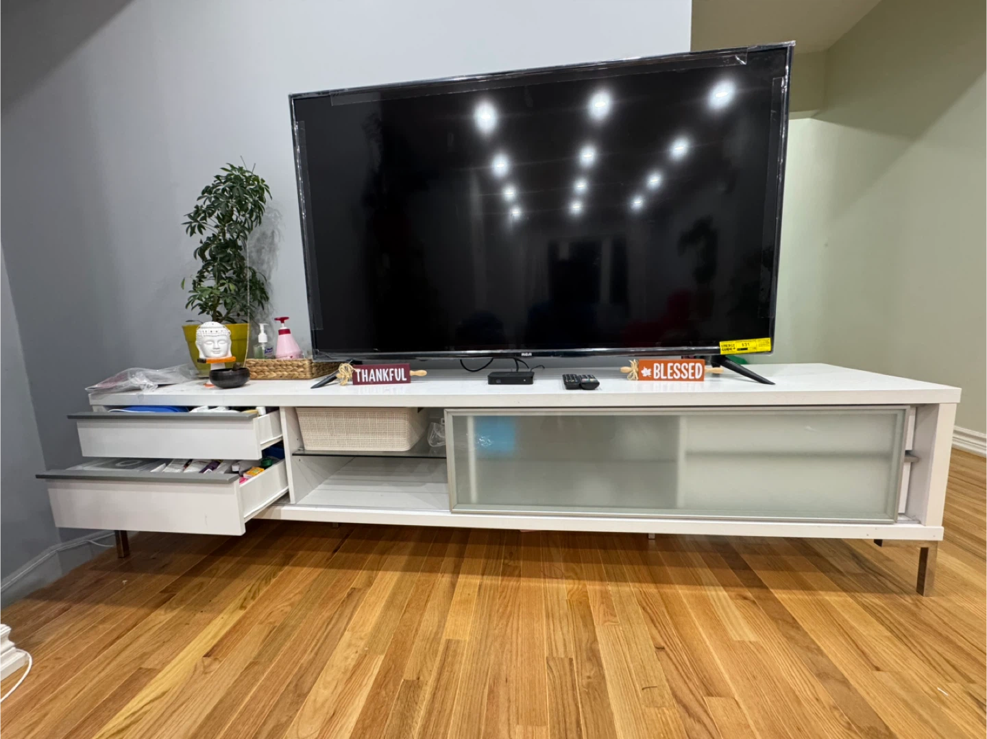 TV Stand with Sliding Glass Door (pickup scarborough) - photo 3