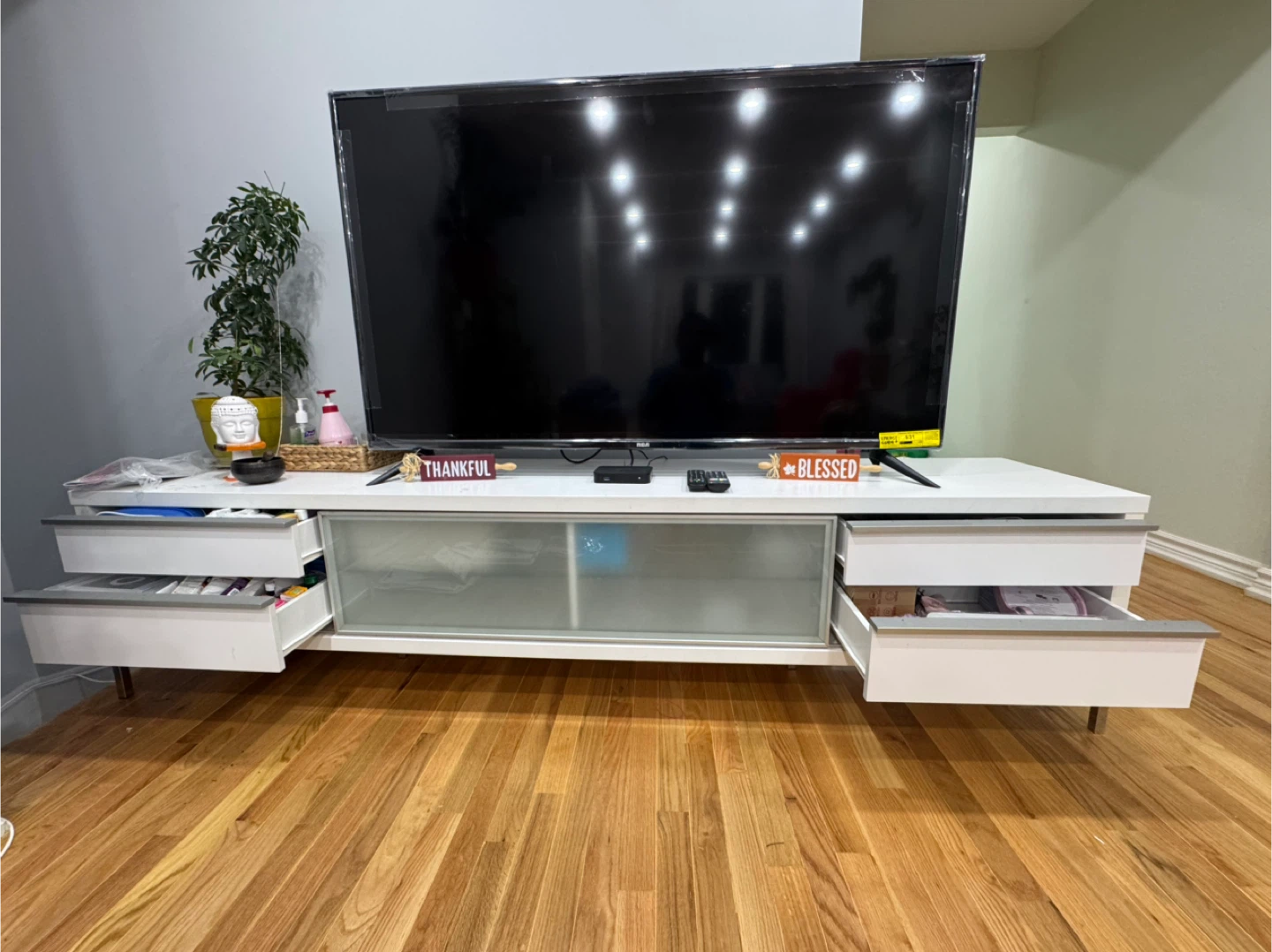 TV Stand with Sliding Glass Door (pickup scarborough) - photo 5