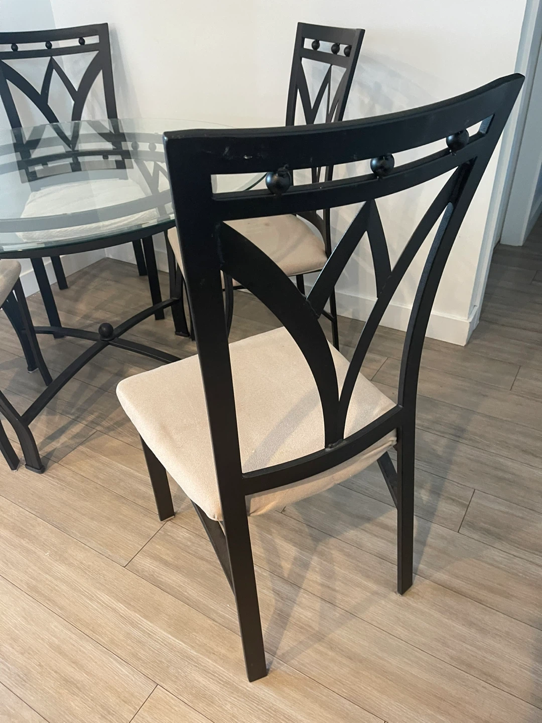 Glass Top Dining Table with 4 Chairs - photo 2