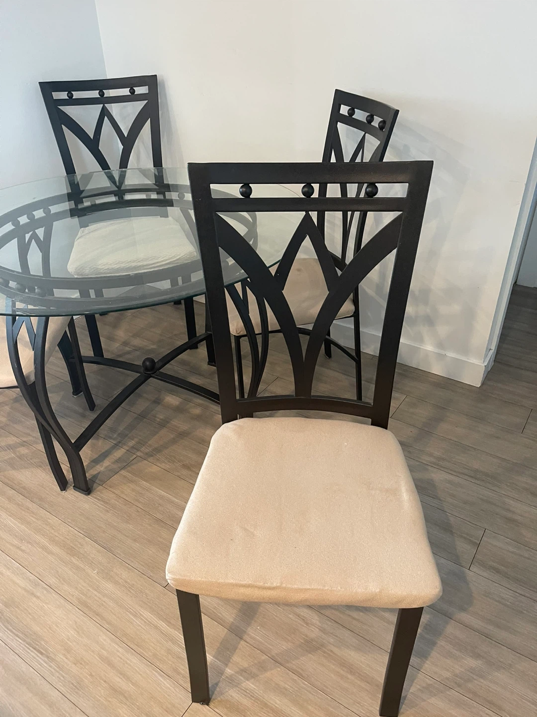 Glass Top Dining Table with 4 Chairs - photo 4