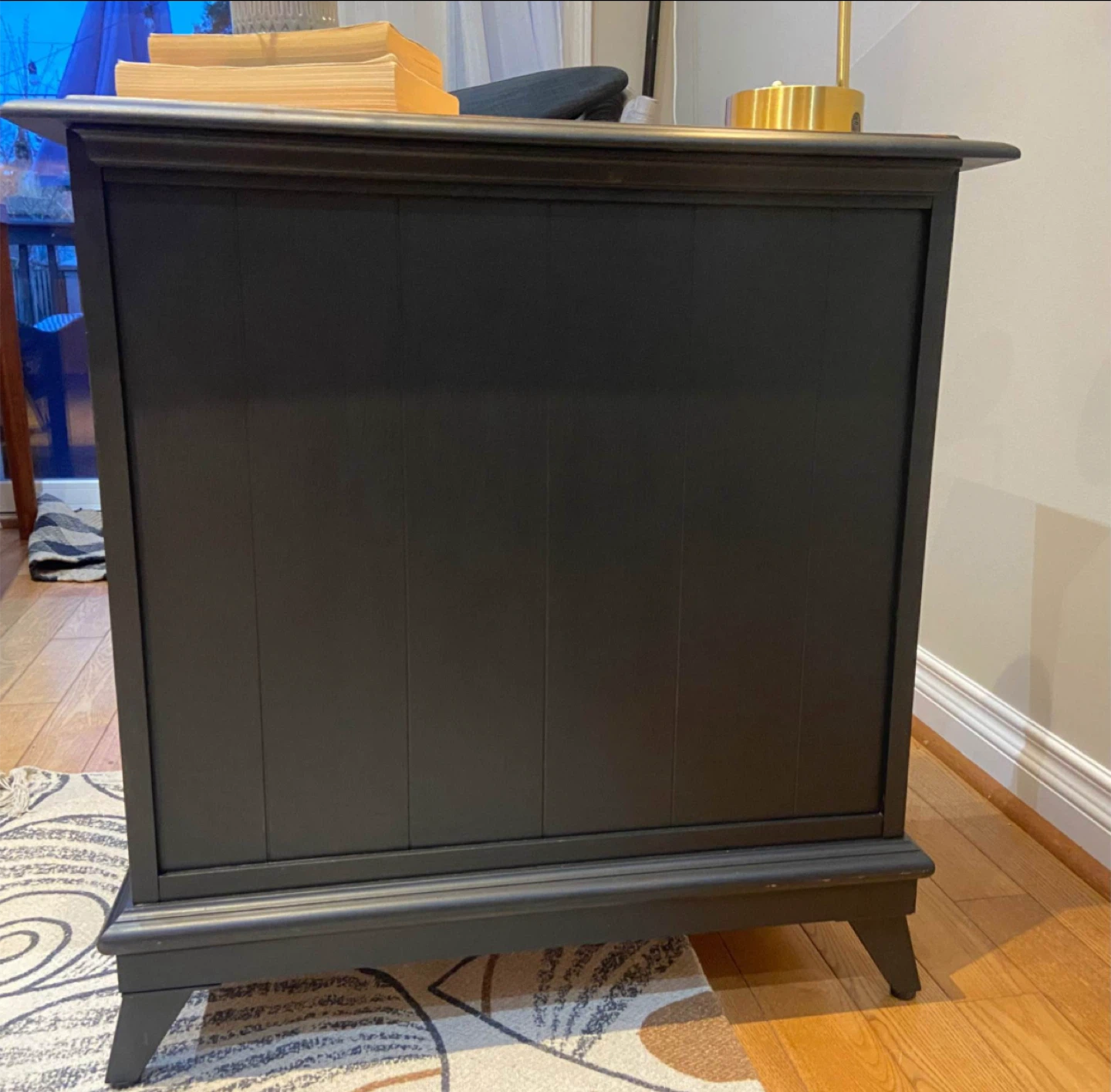 Black Two-Door Cabinet with Drawer - photo 5