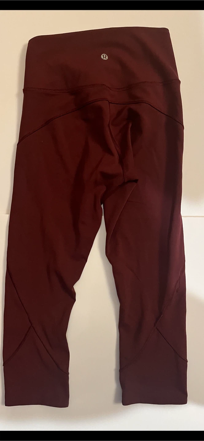 Lululemon Burgundy Capris size 4