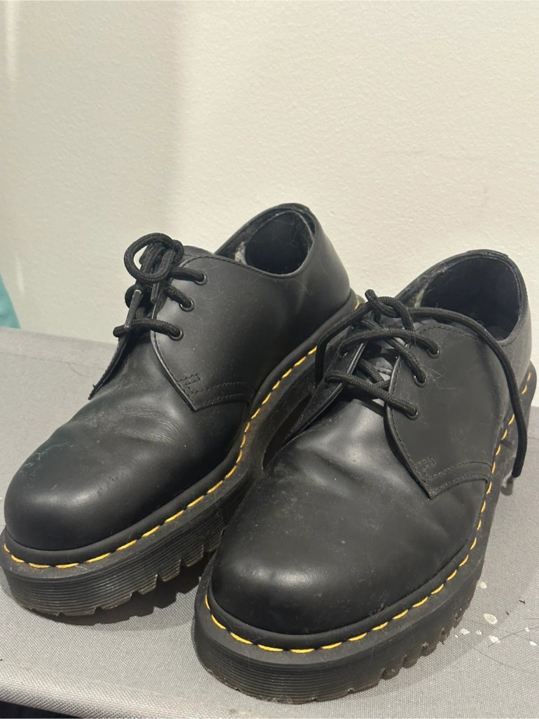 Dr. Martens Black Leather Lace-Up Oxford Shoes - photo 3