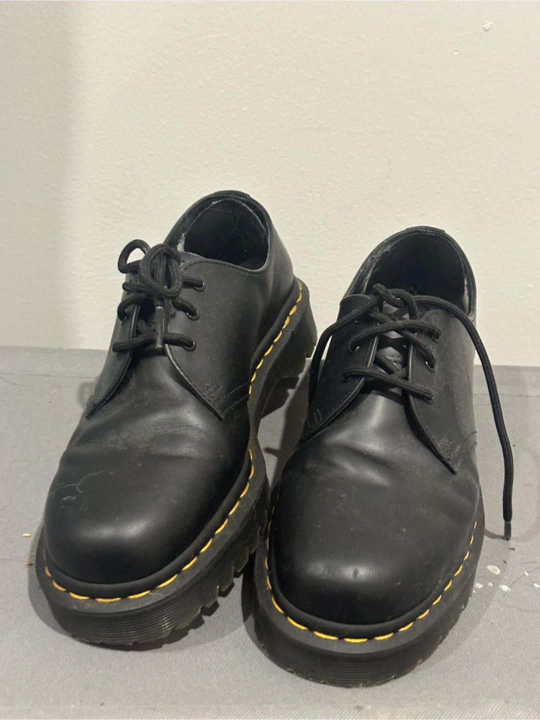 Dr. Martens Black Leather Lace-Up Oxford Shoes - photo 2