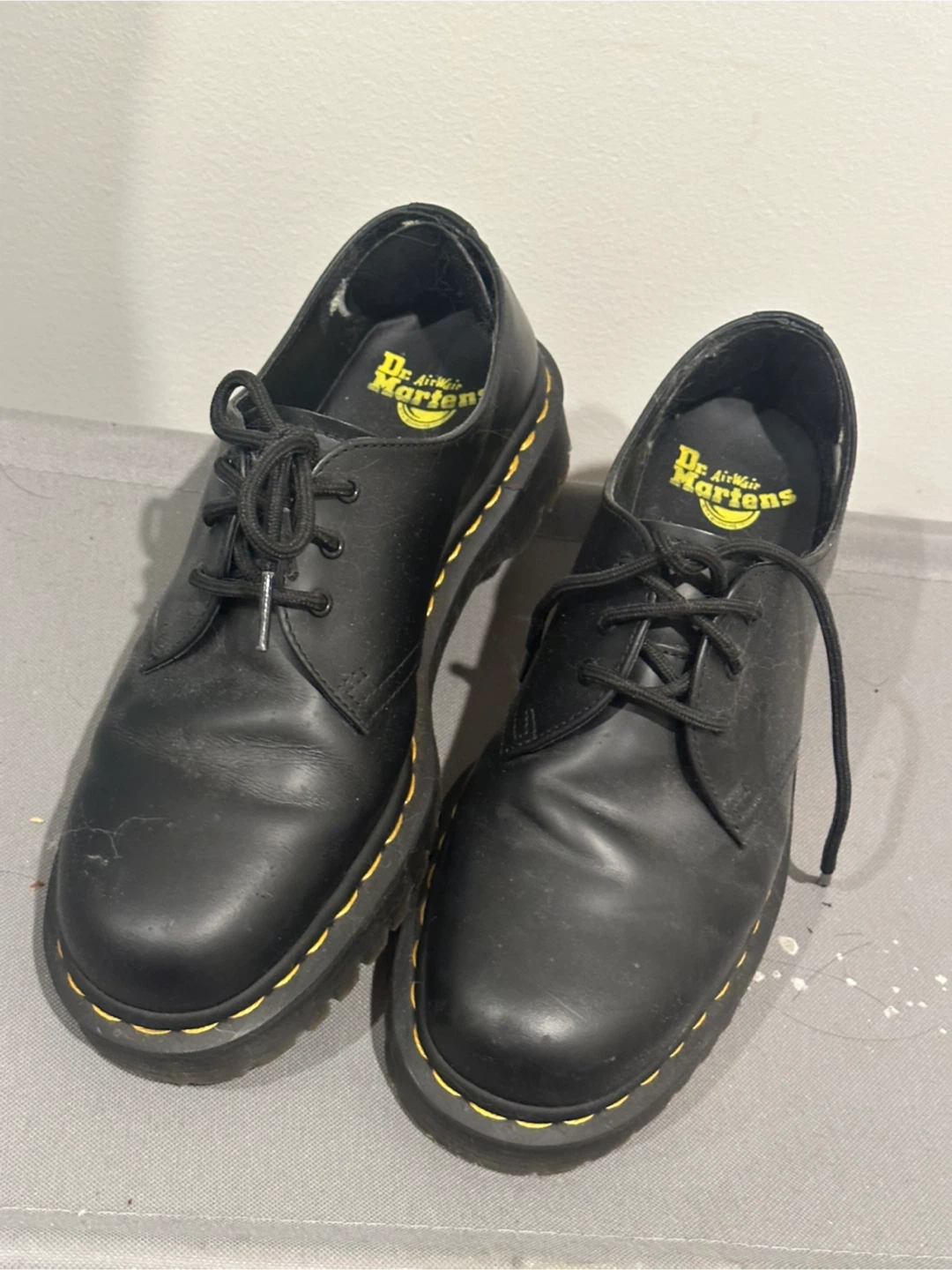 Dr. Martens Black Leather Lace-Up Oxford Shoes
