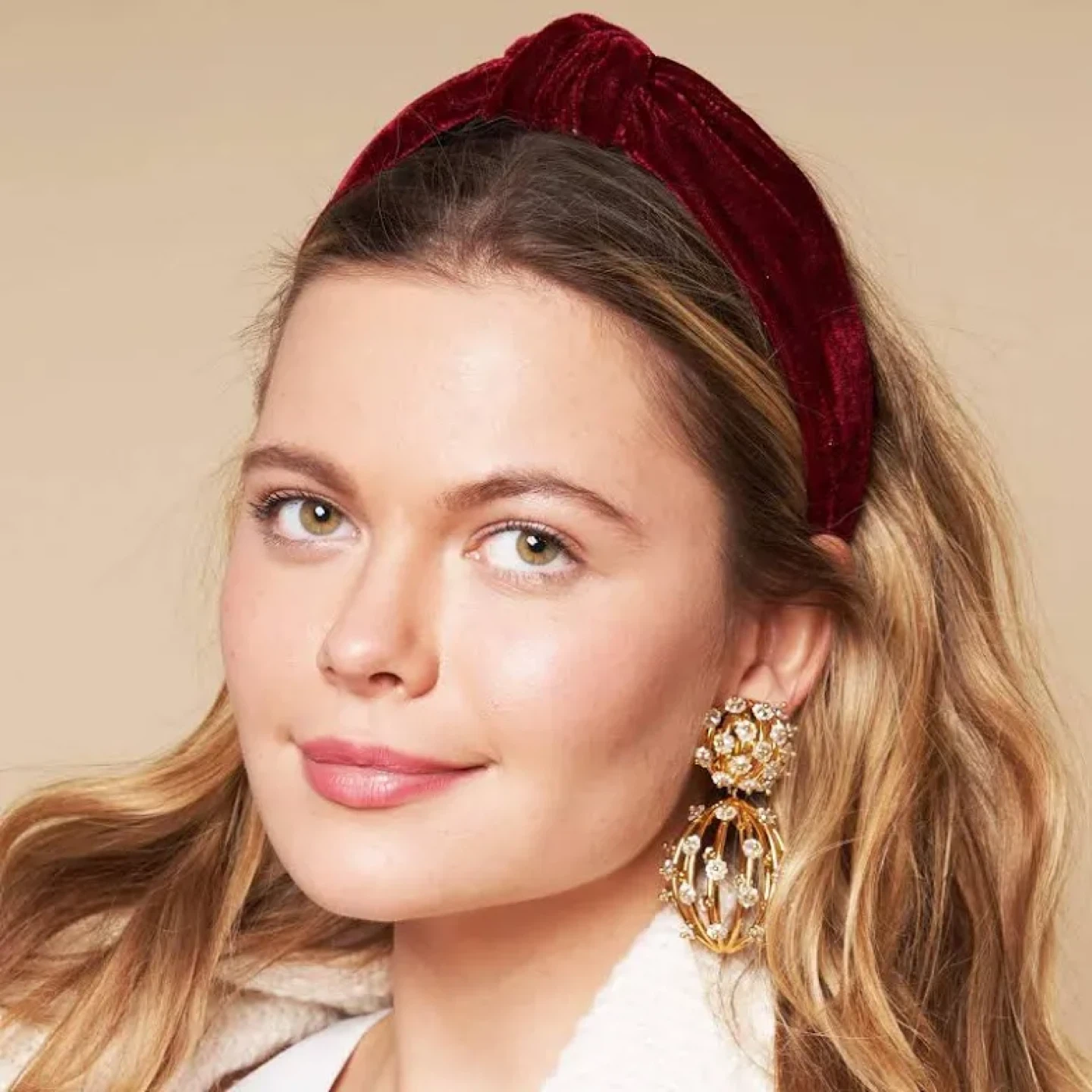 Lele Sadoughi Velvet Knotted Headband - Burgundy - photo 3