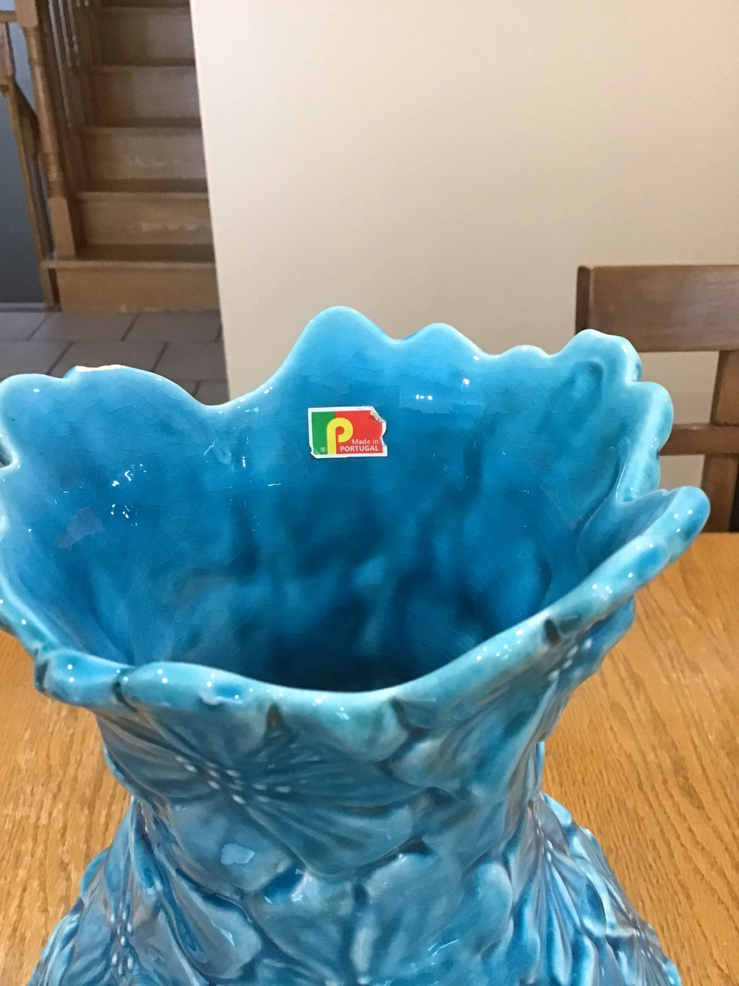 Ceramic Blue Floral Vase - photo 2
