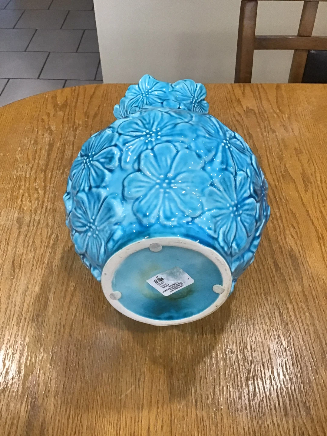 Ceramic Blue Floral Vase - photo 4