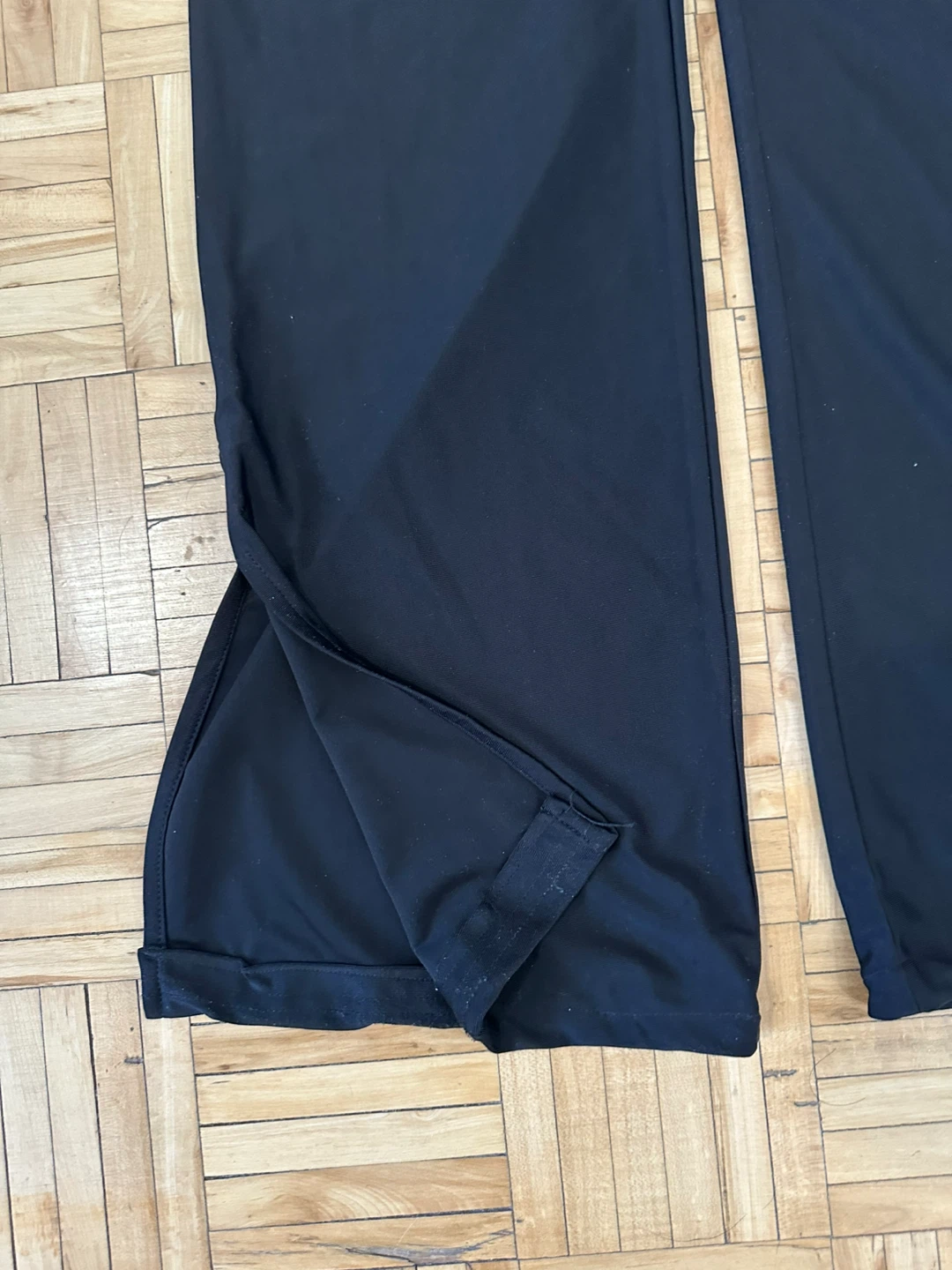 Black Wide Leg Pants with Drawstring Waist - photo 3