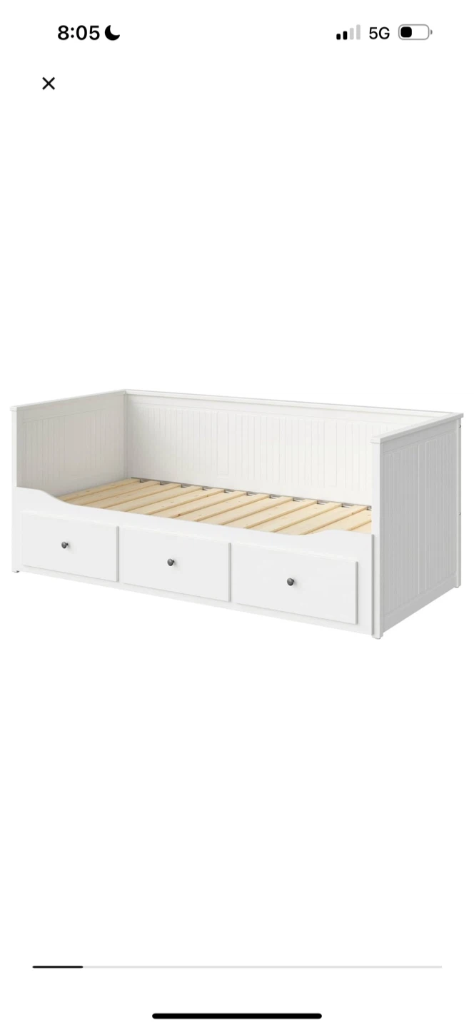 IKEA White Daybed with 3 Drawers