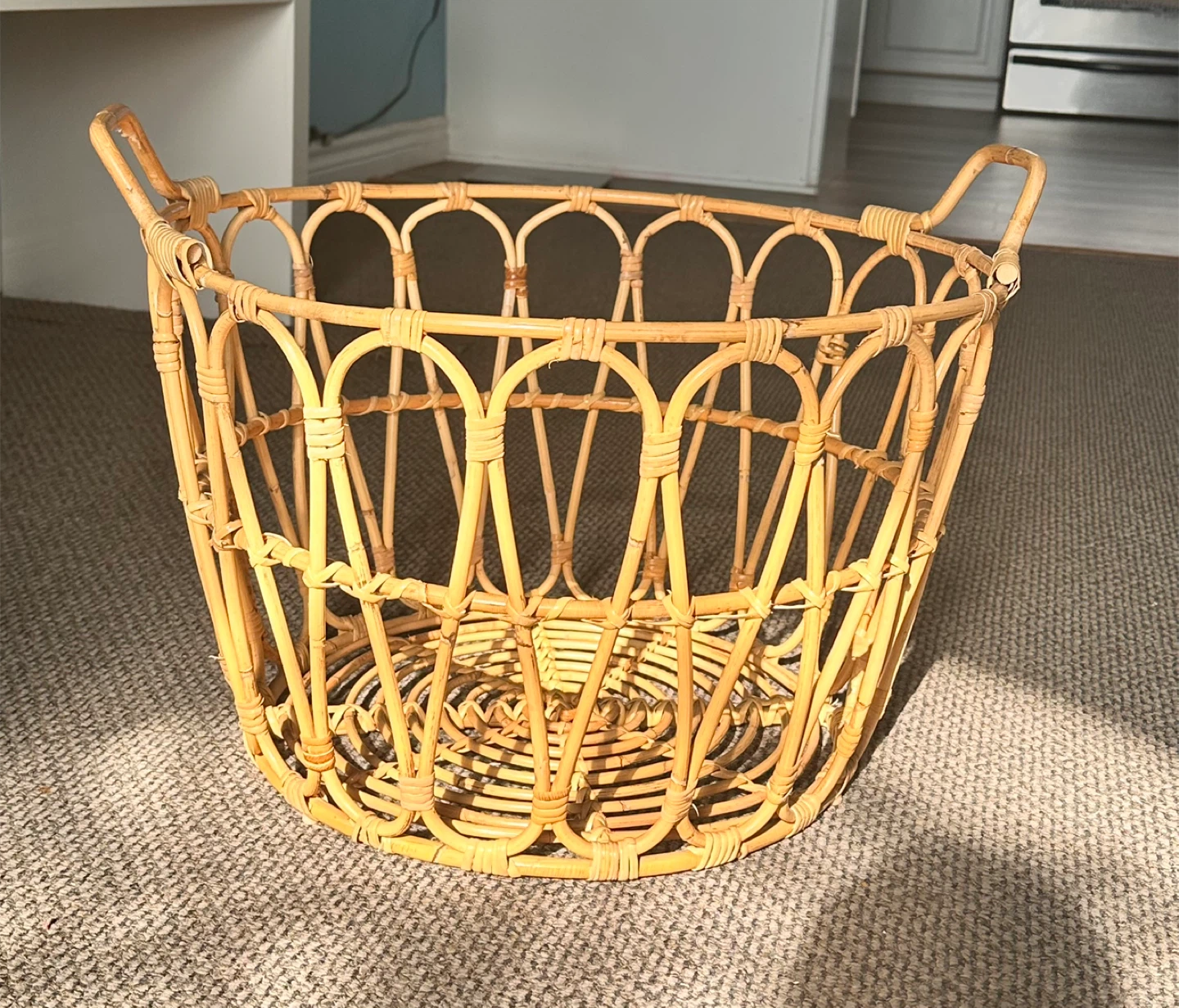 Wicker Storage Basket with Handles - photo 2