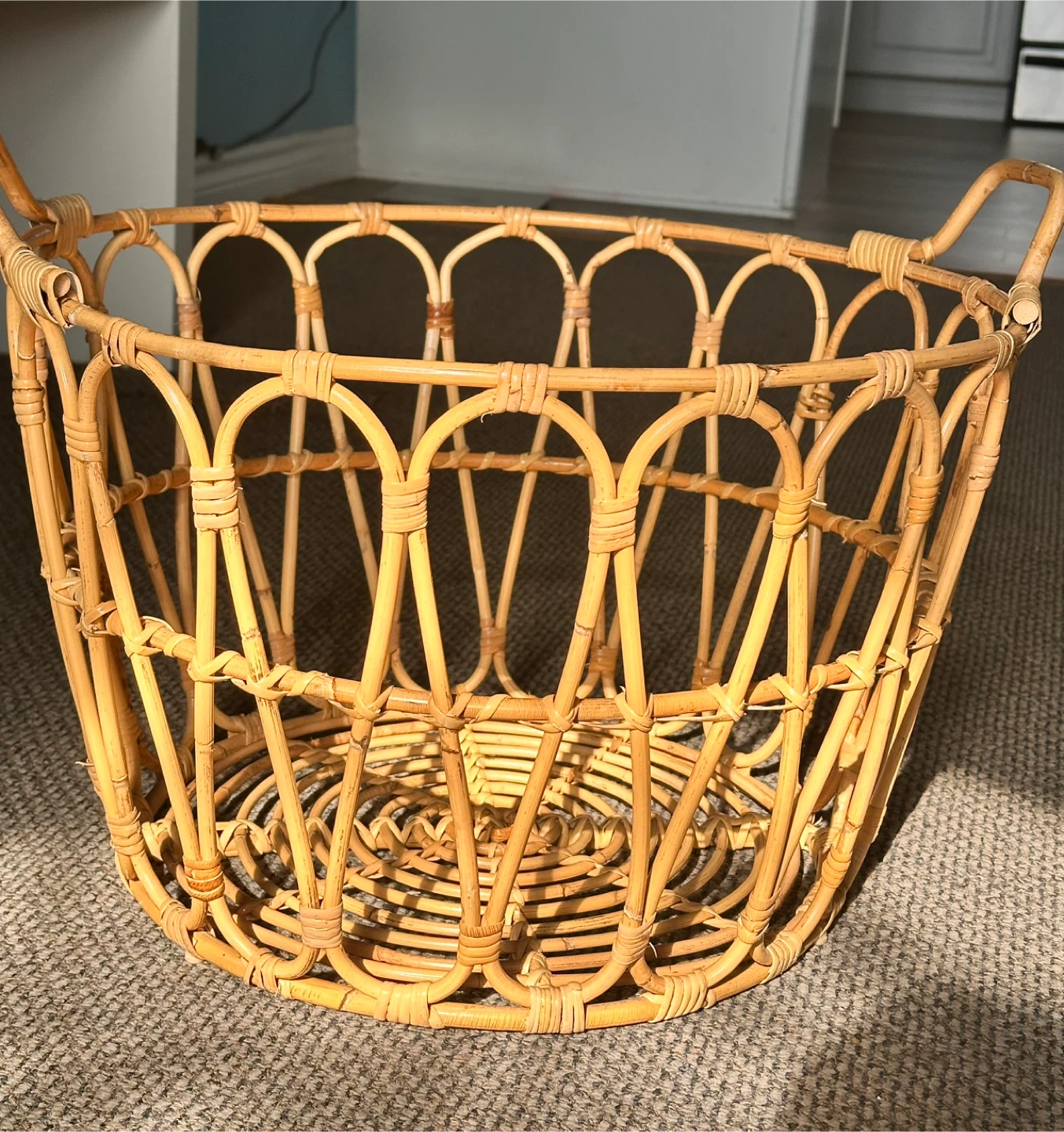 Wicker Storage Basket with Handles