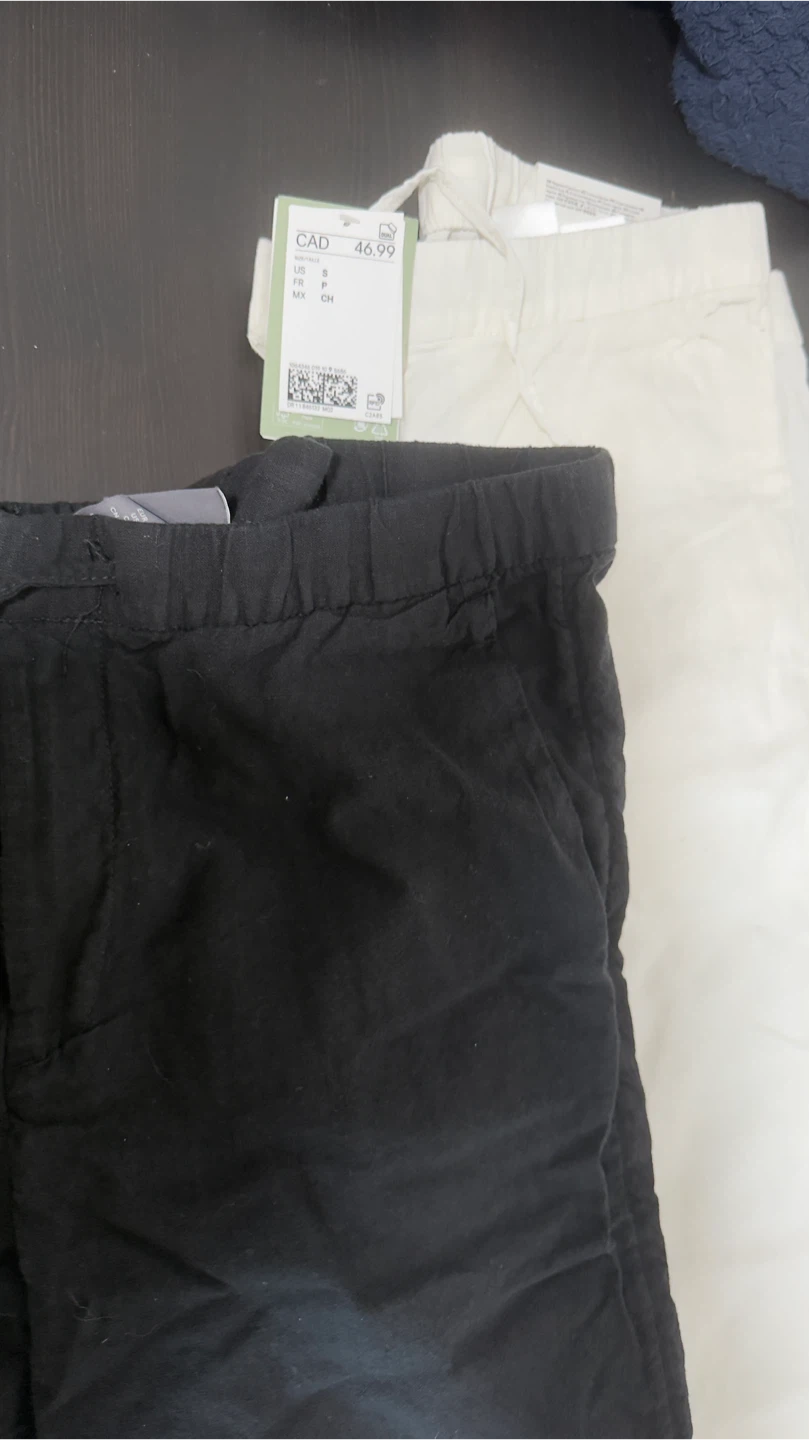H&M Regular Fit Cotton Blend Pants - Black - photo 4