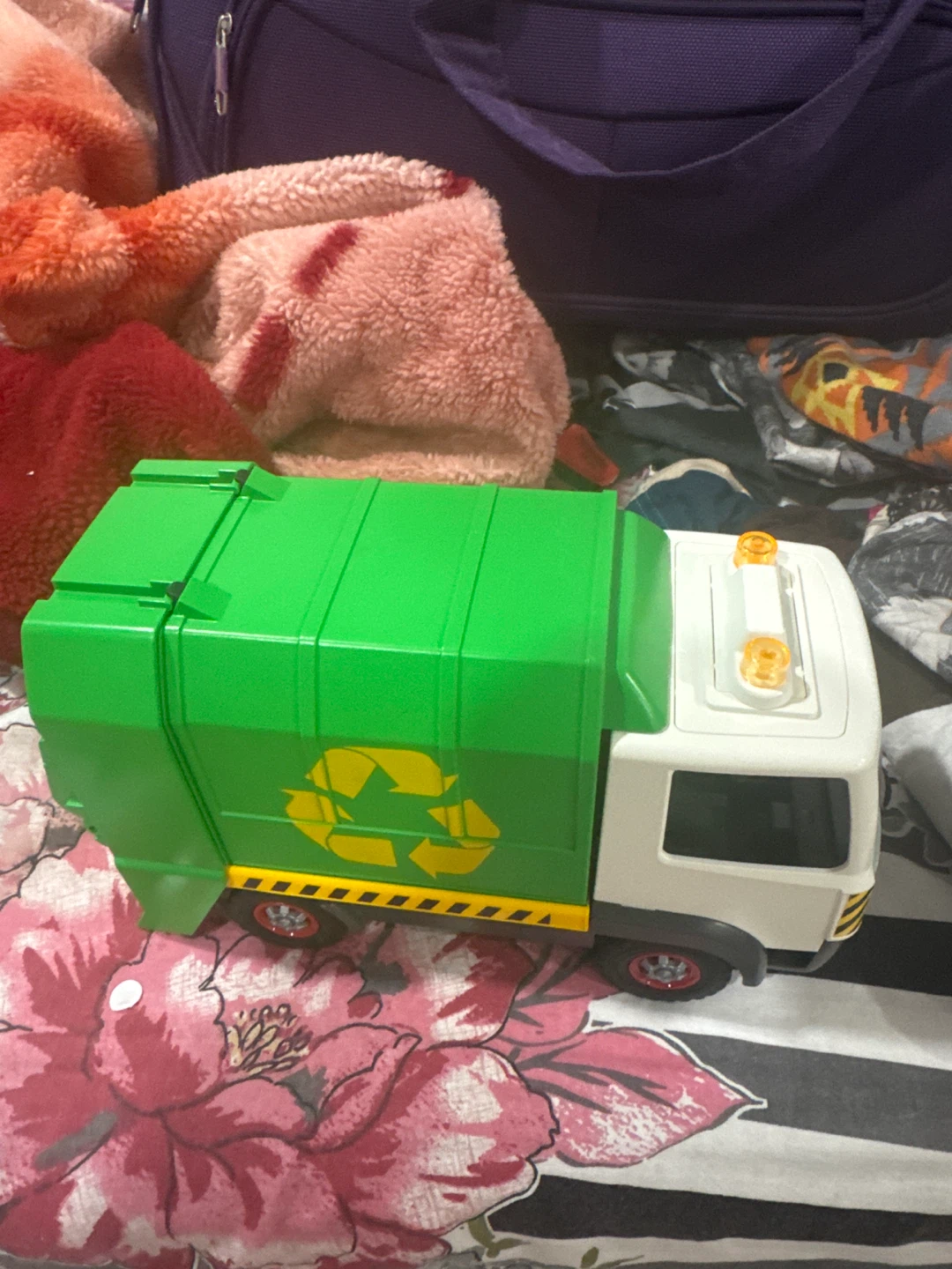 Playmobil Garbage Truck Toy with Mini Bins