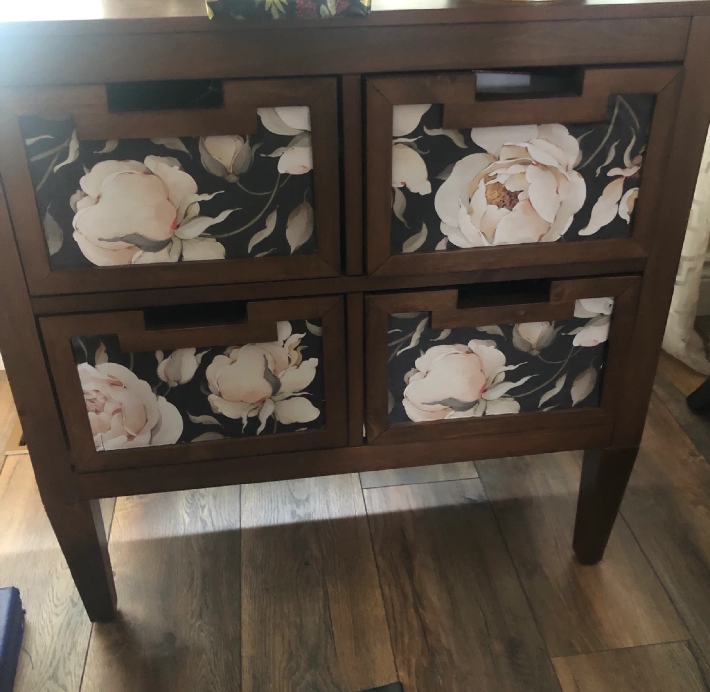 Refresh your old cabinets with floral rolls