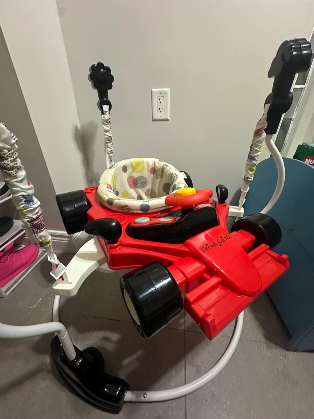 Dream On Me Red Race Car Jumperoo