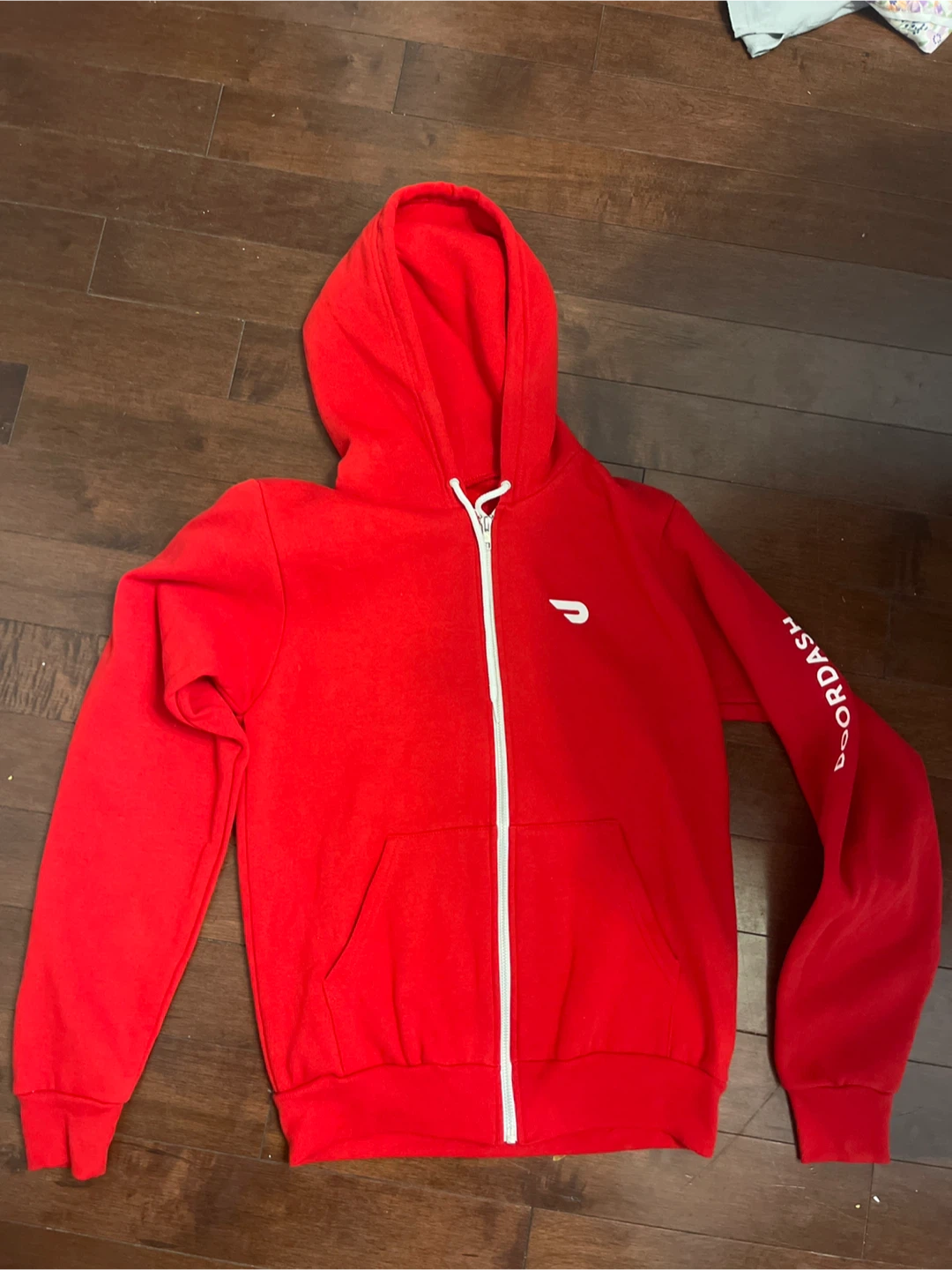 DoorDash Red Zip-Up Hoodie - photo 2