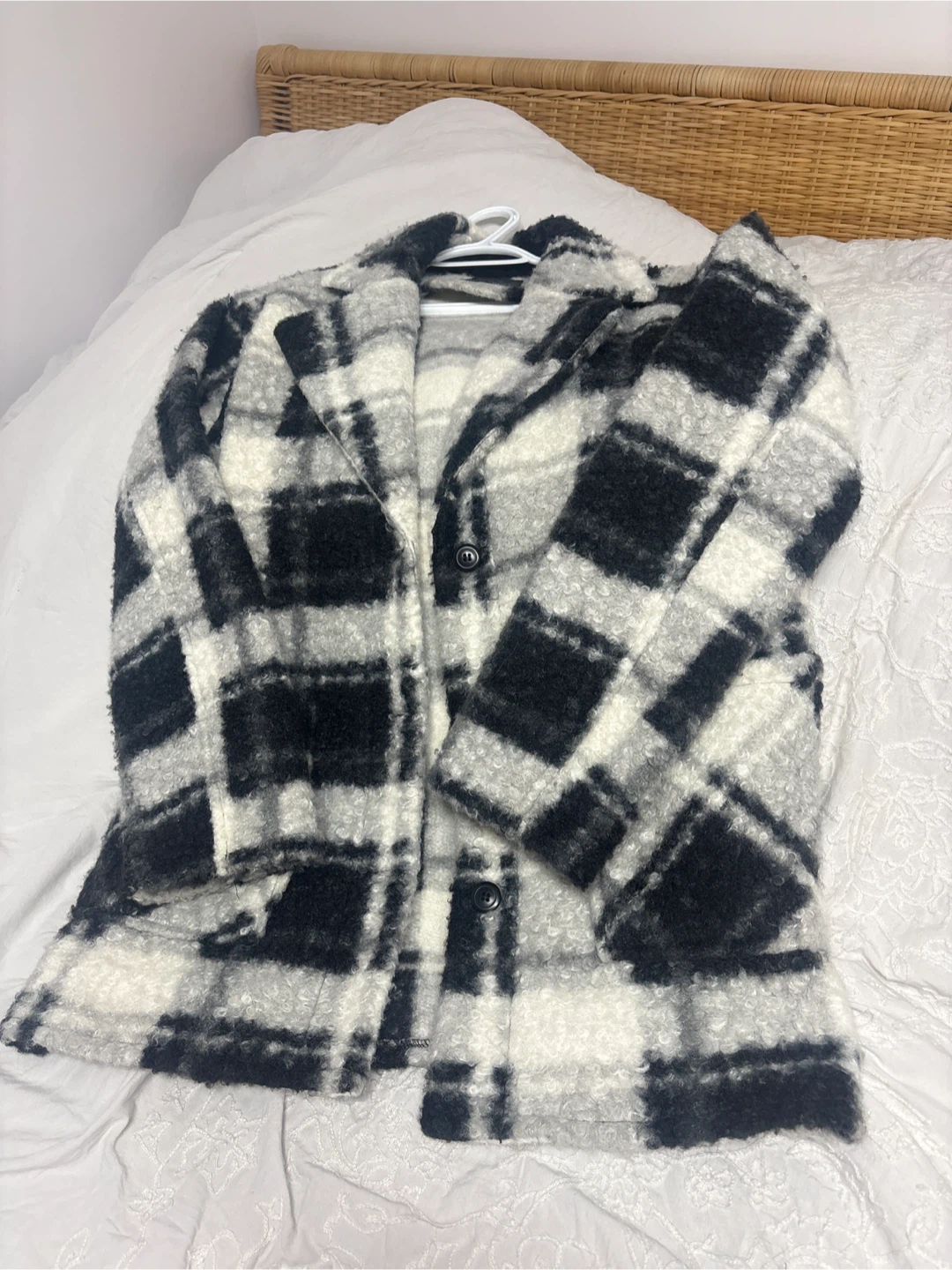 Plaid Sherpa Coat size xsmall