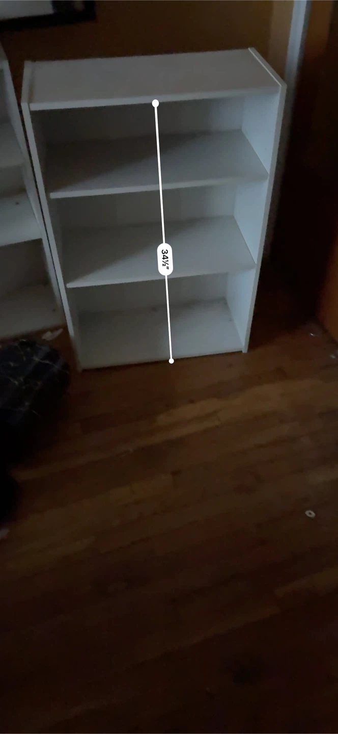 White 3-Shelf Bookcase - 33" H x 24" W - photo 2