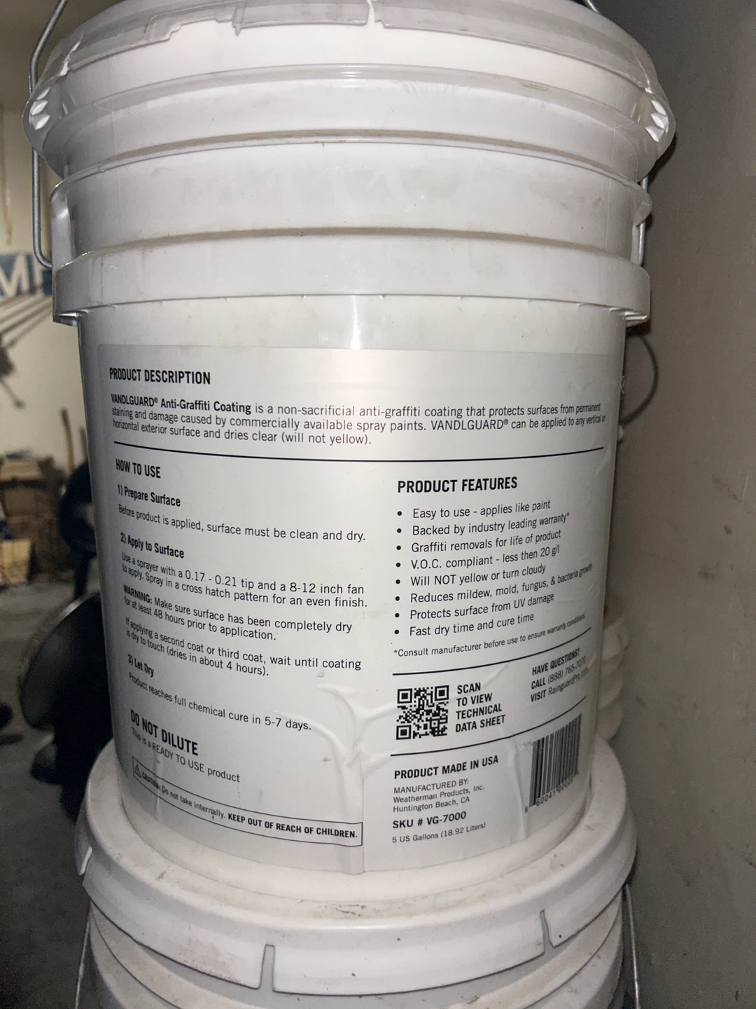 VandlGuard Anti-Graffiti Coating 5 US Gallons - photo 2