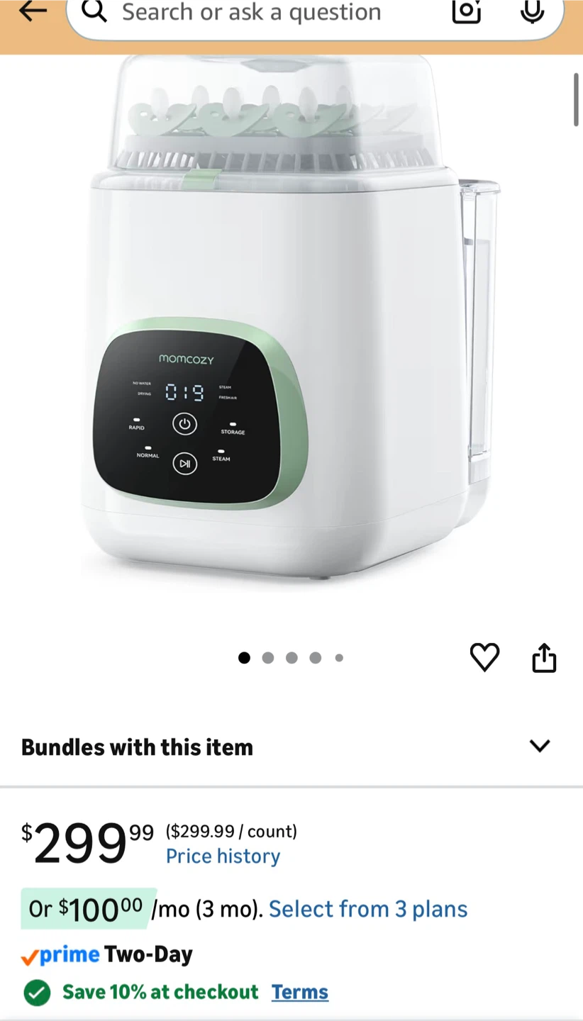 Momcozy Baby Bottle Sterilizer and Dryer