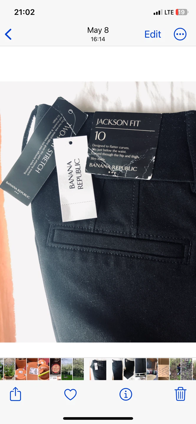 NEW Banana Republic black + green  pants