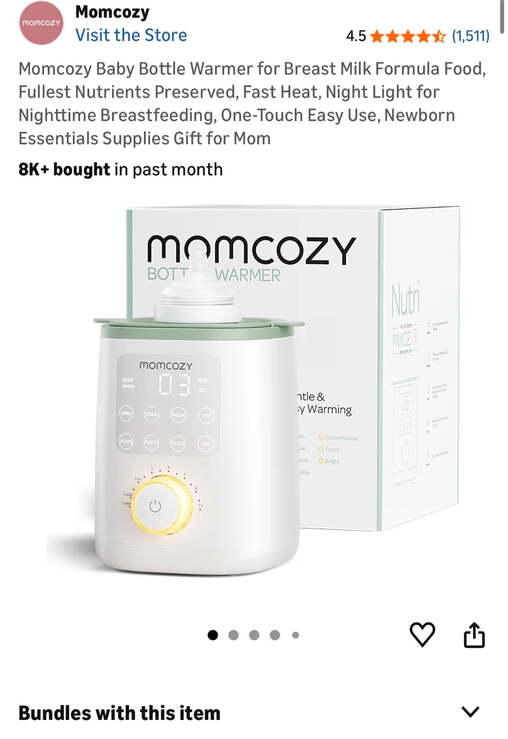 Momcozy Baby Bottle Warmer