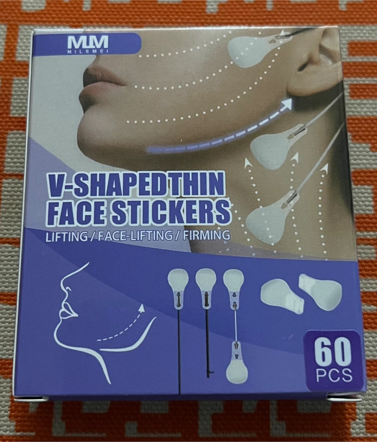 MILEMEI V-Shaped Thin Face Stickers - 60 PCS