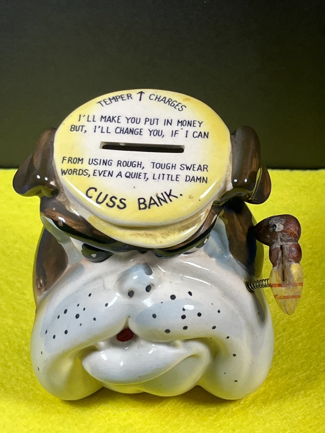 Vintage Cuss Bank Ceramic Bulldog - photo 2