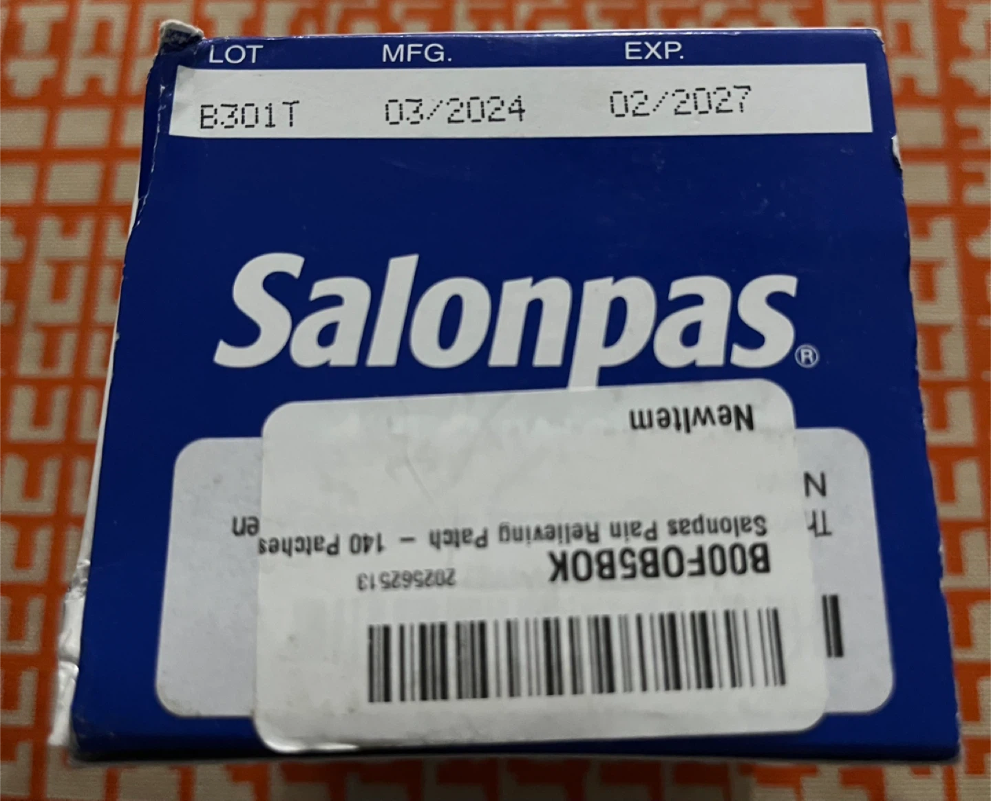 Salonpas Pain Relieving Patches - 140 Count - photo 5