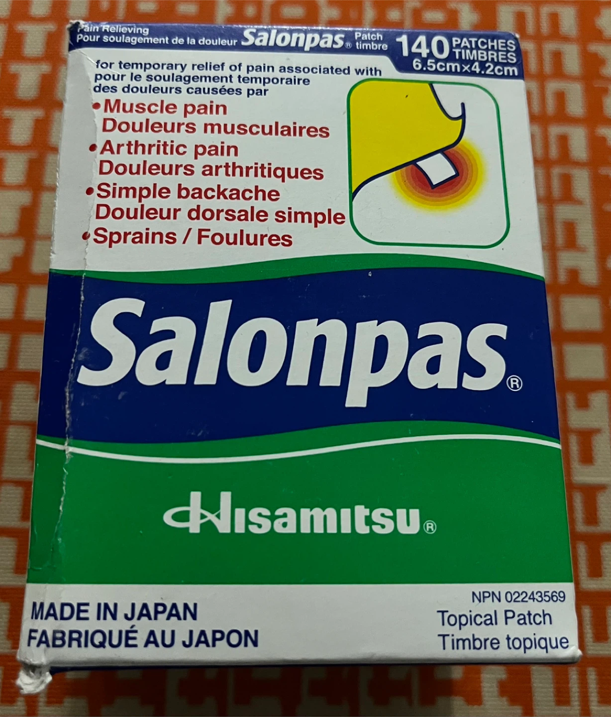 Salonpas Pain Relieving Patches - 140 Count
