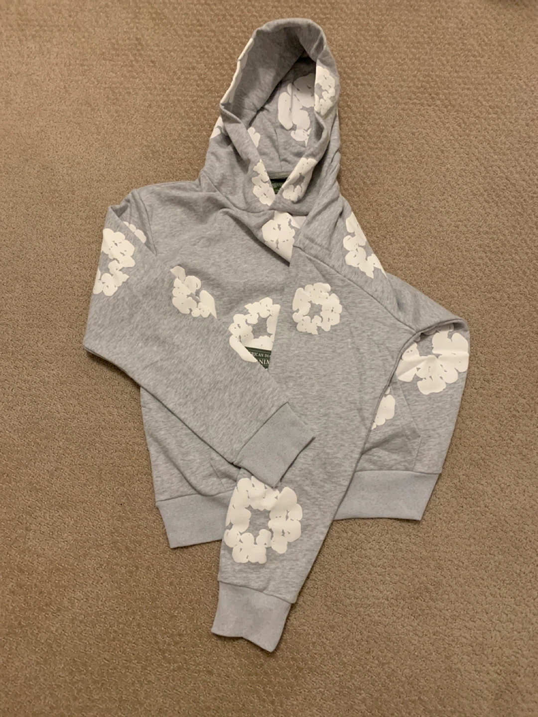 Denim Tears Grey Cloud Hoodie Size S