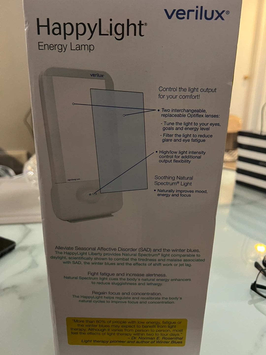Free delivery New Verilux HappyLight Liberty XKS Energy Lamp - photo 2