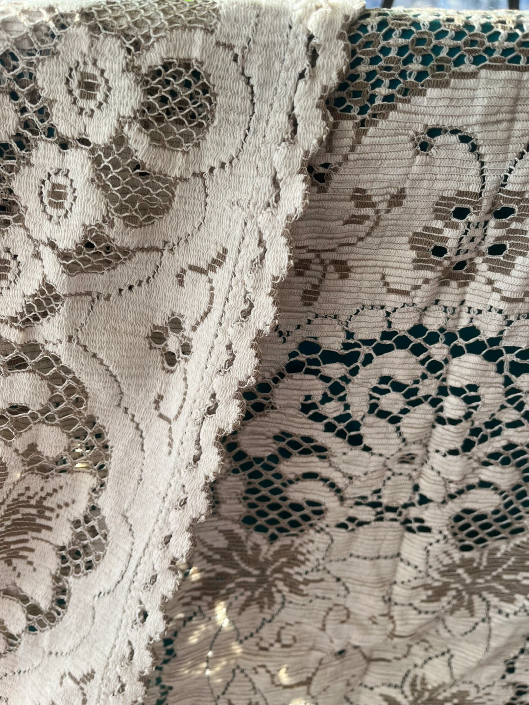 Vintage Lacey Tablecloth, 40x48 - photo 3