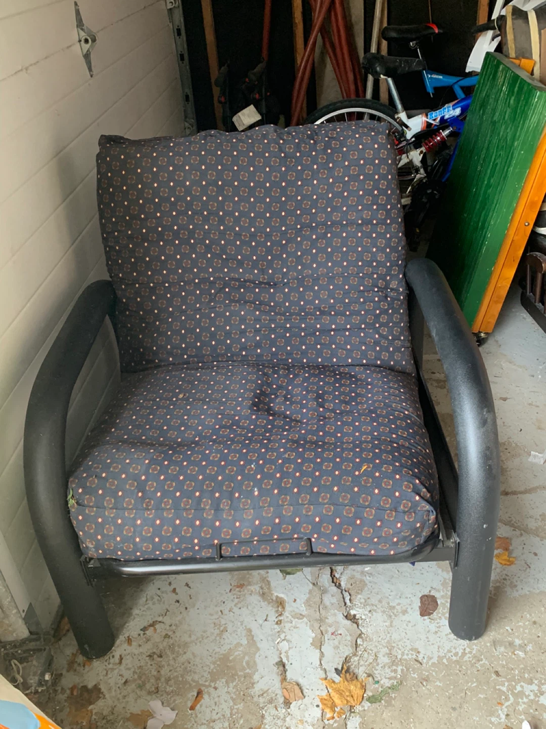 Futon Couch with Patterned Cushions - photo 2
