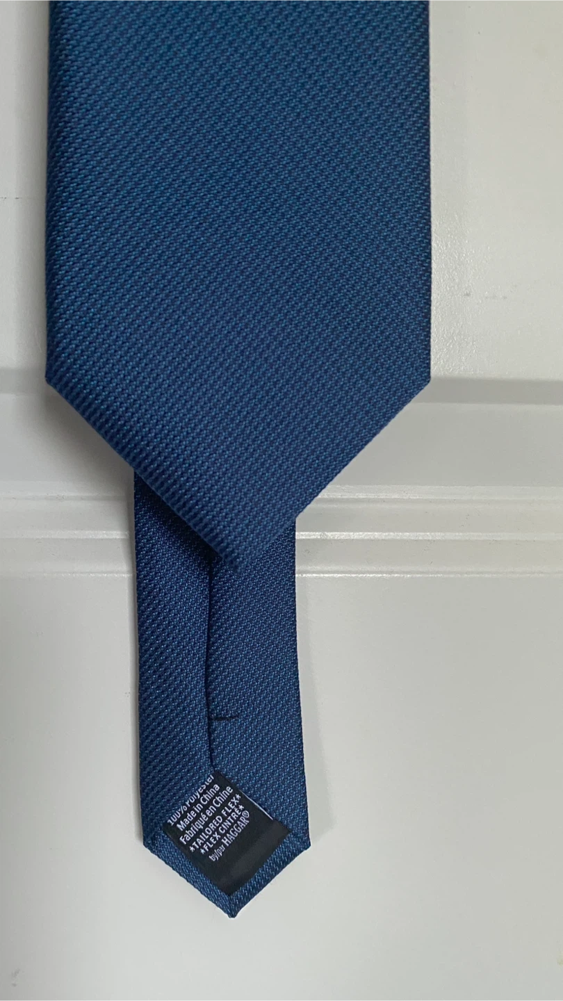 Haggar Tailored Flex Blue Tie – Textured – Good Condition - photo 2