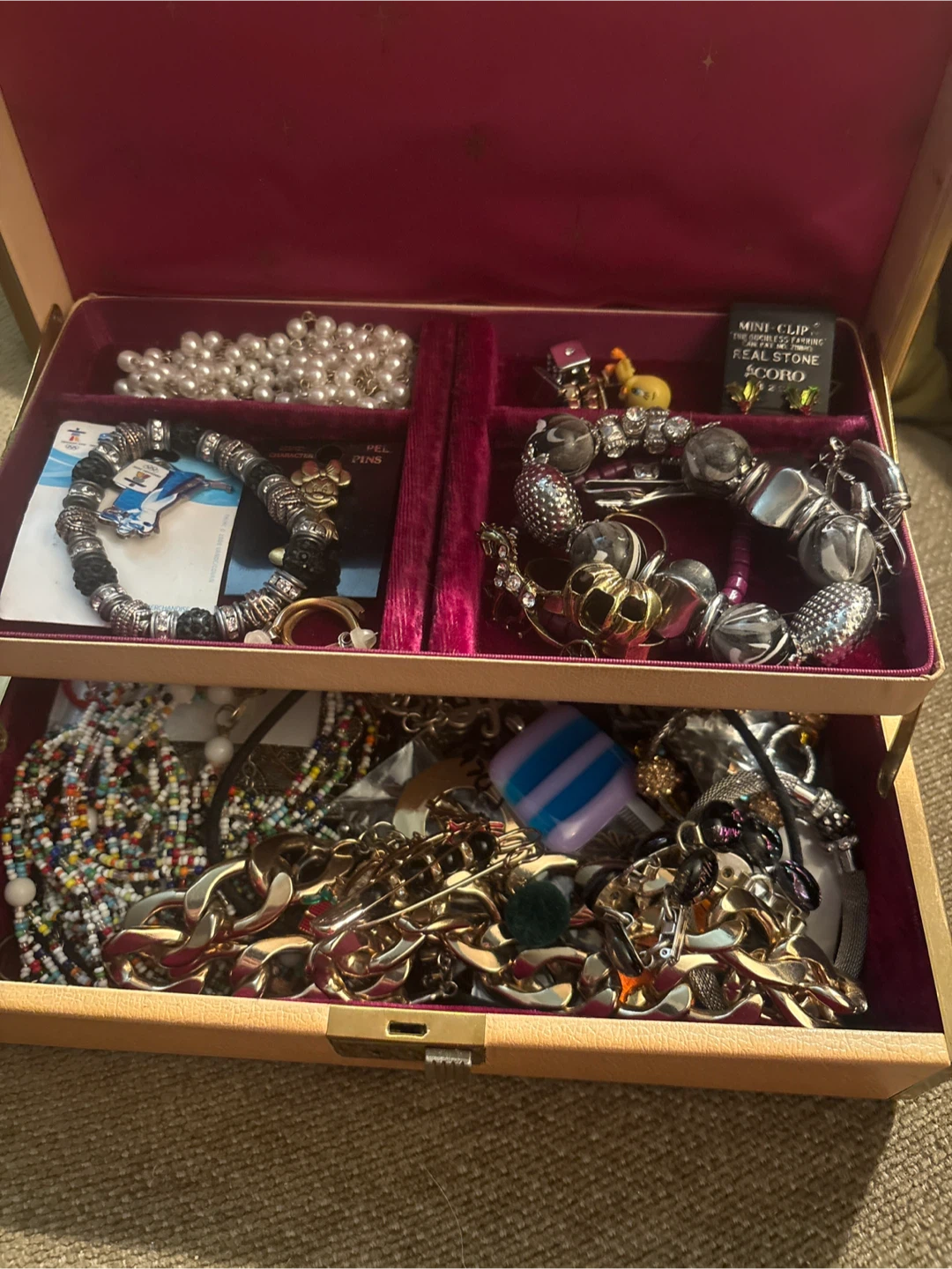 Full Jewelry Box with Assorted  Jewelry