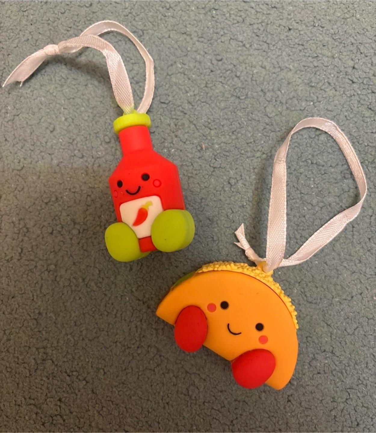 Hallmark Taco and Hot Sauce Bottle Ornaments