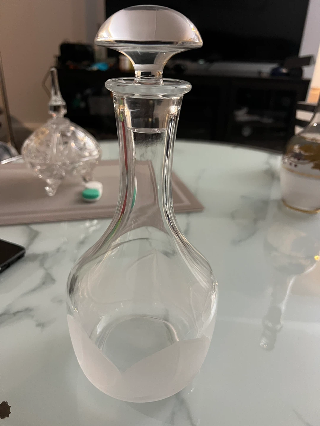 Clear Glass Decanter with Stopper - photo 3