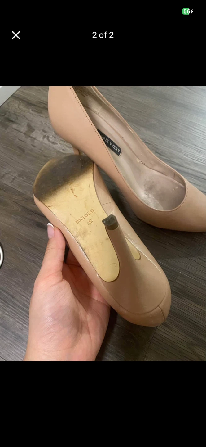 Nine West Women's Nude Heels Size 8M - photo 2