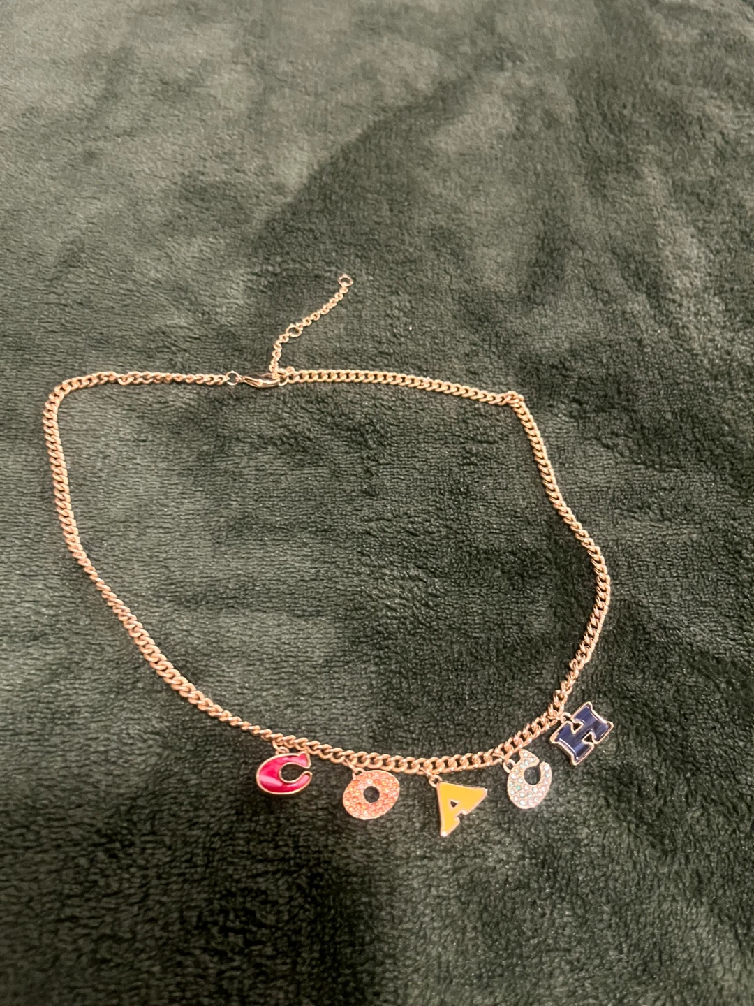 COACH Letter Charm Necklace