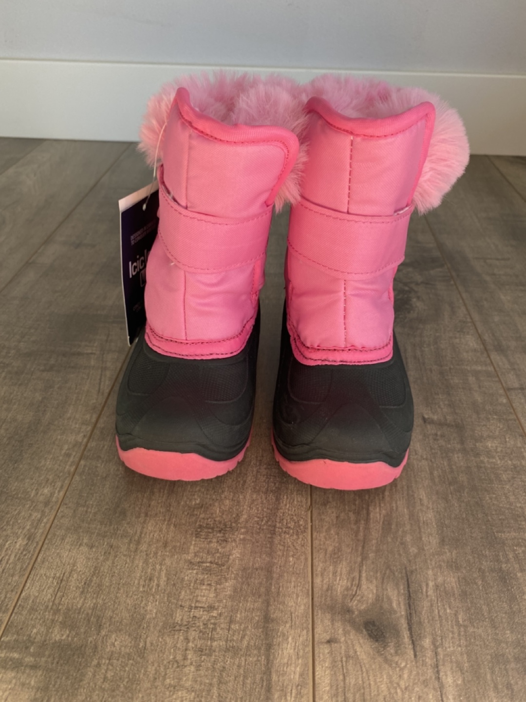 Icicles Pink Winter Boots Size 8T toddler girl - photo 2