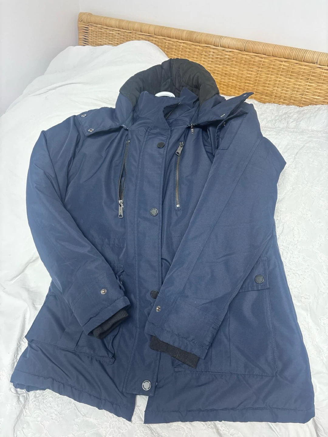 Navy Blue Parka Jacket