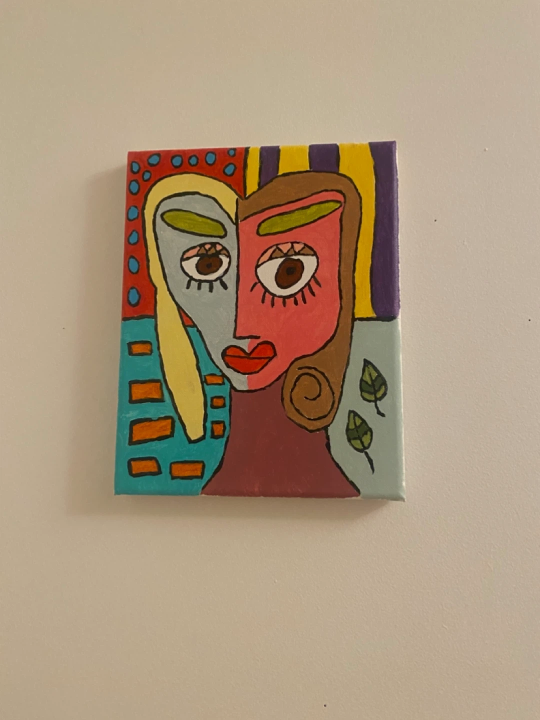 Abstract Face Painting on Canvas