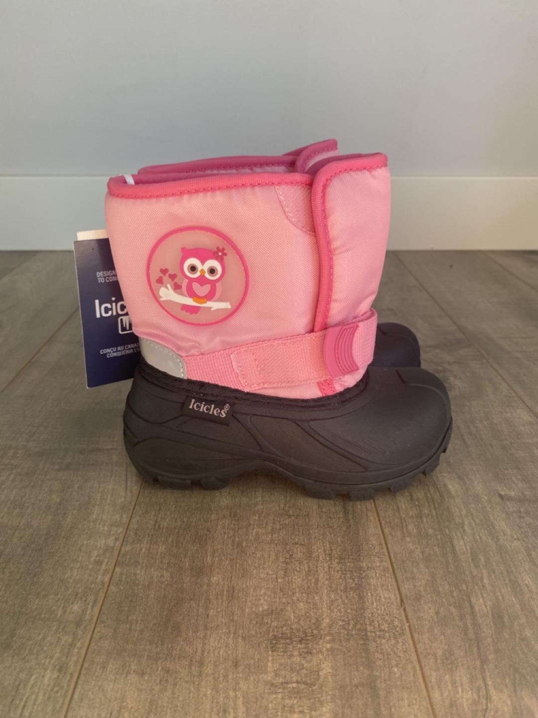 Icicles Pink Winter Boots - Size 9T toddler girl